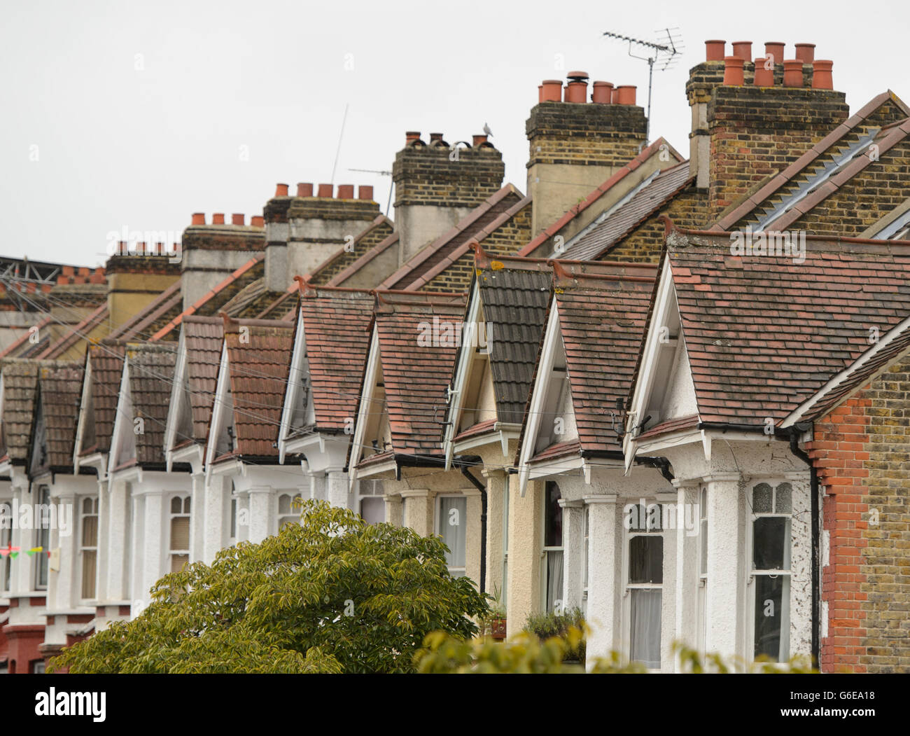 Housing stock. General view of residential housing on a street in south