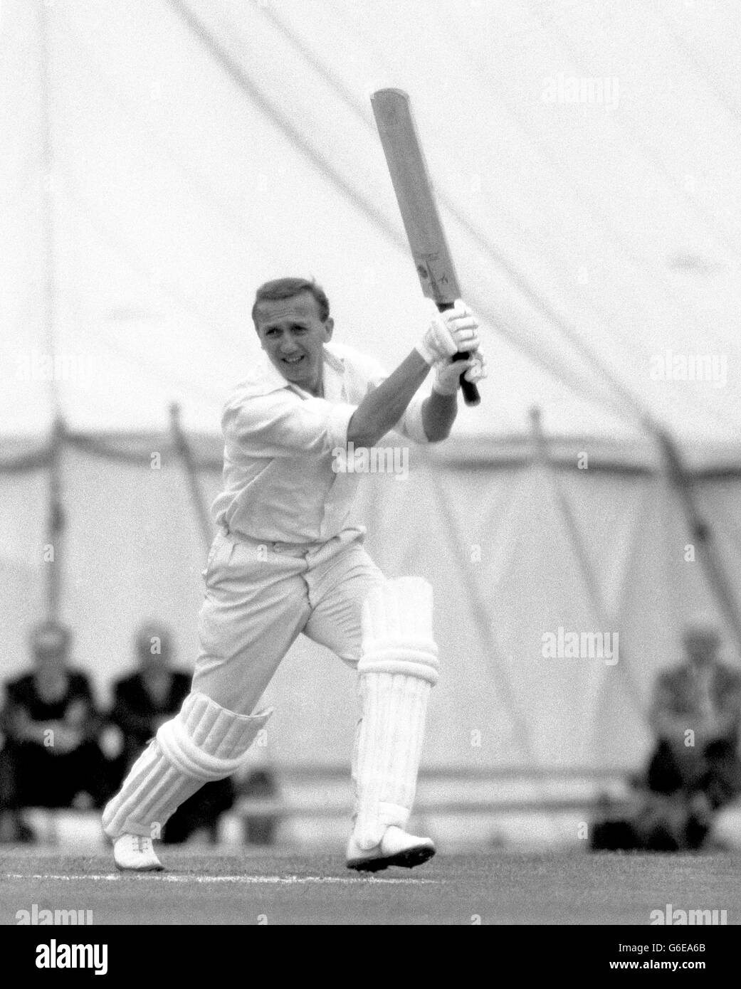 Michael Stewart, who is better known as Micky. Shown in action for Surrey. He is a right-hand bat who was born at London's Herne Hill in 1932. Stock Photo