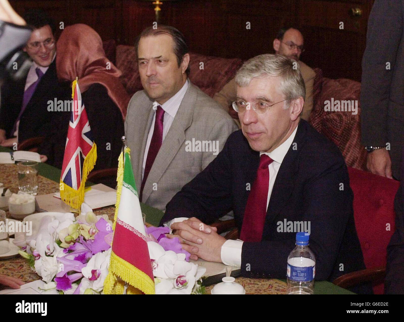 Jack Straw with Dr Kharazi in Iran Stock Photo Alamy