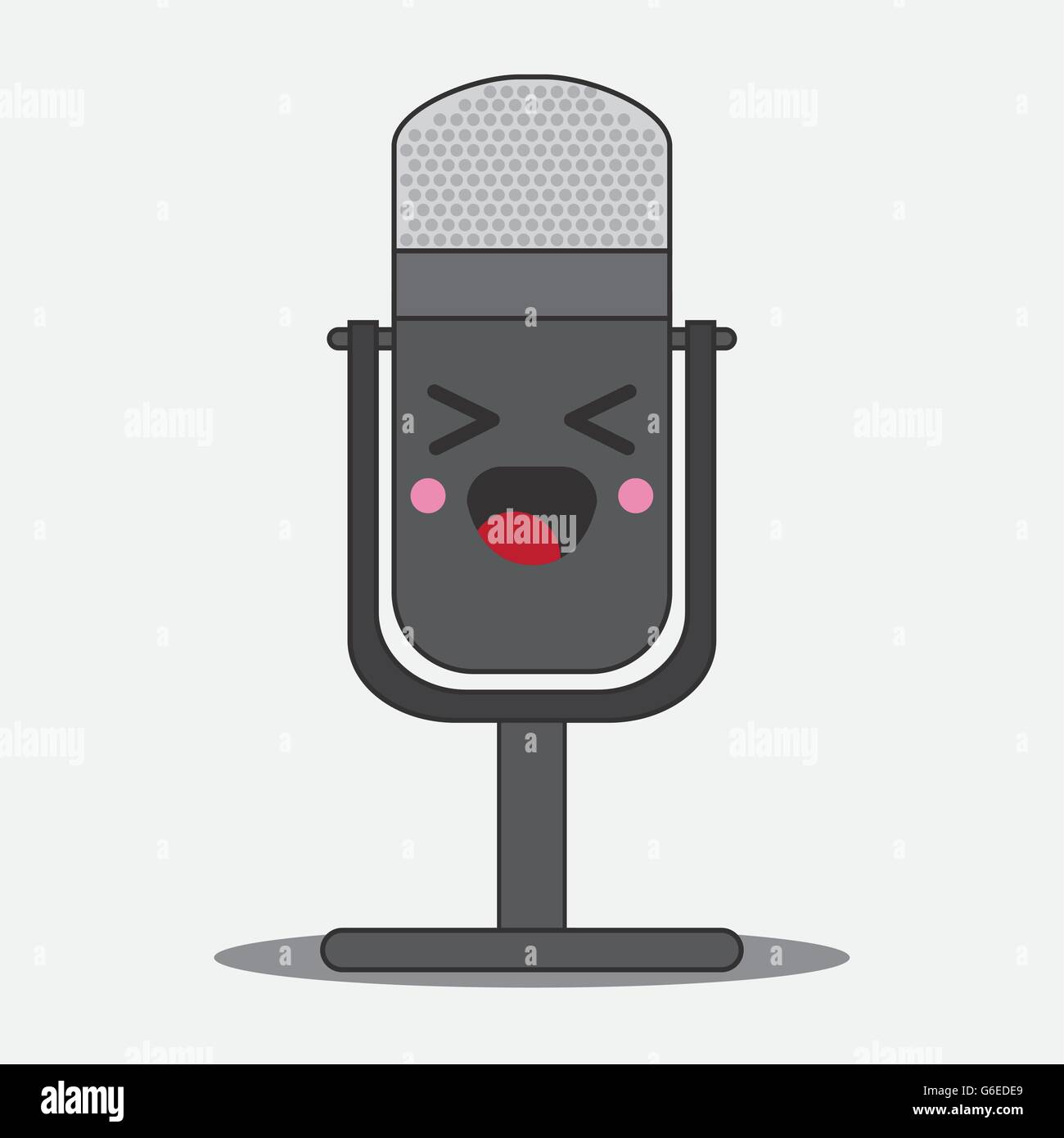 microphone icon. Kawaii and technology. Vector graphic Stock Vector Image &  Art - Alamy