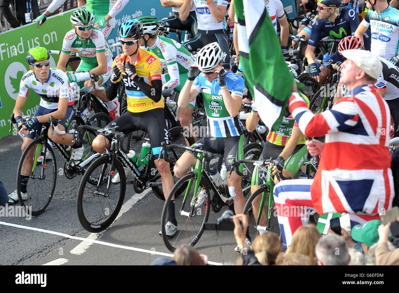 Cycling - 2013 Tour of Britain - Stage Six - Sidmouth to Haytor Stock Photo