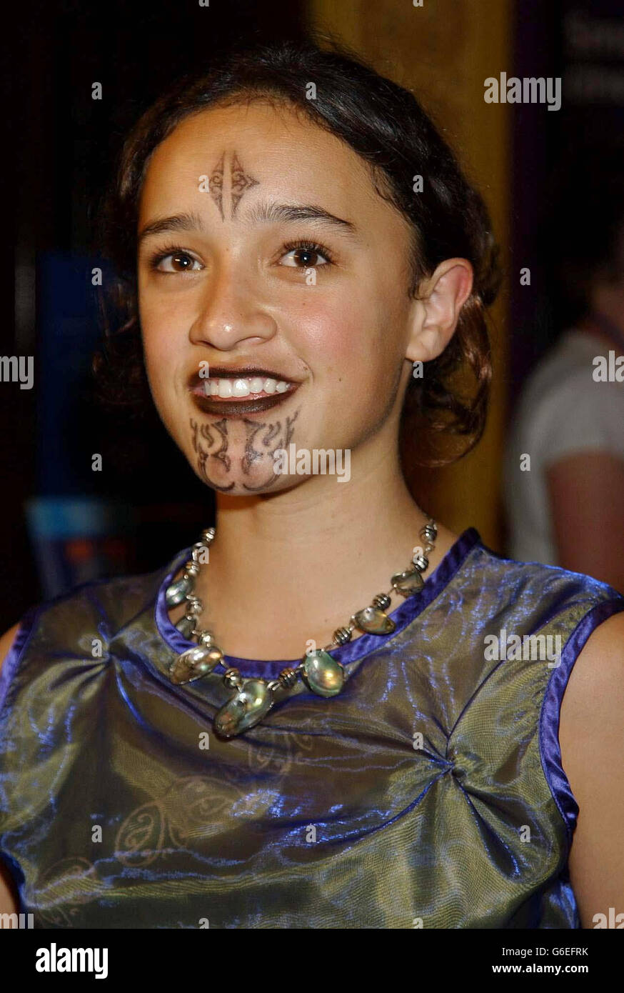 Star Of The Film Keisha Castle Hughes Arriving For The Uk Premiere Of Whale Rider At The Ugc Cinema In Haymarket Central London Stock Photo Alamy
