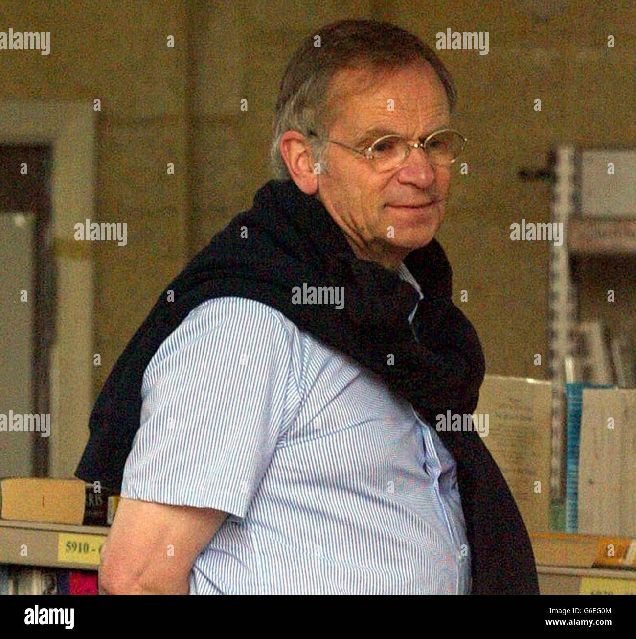 Jeffrey Archer at Hollesley Bay Prison Stock Photo