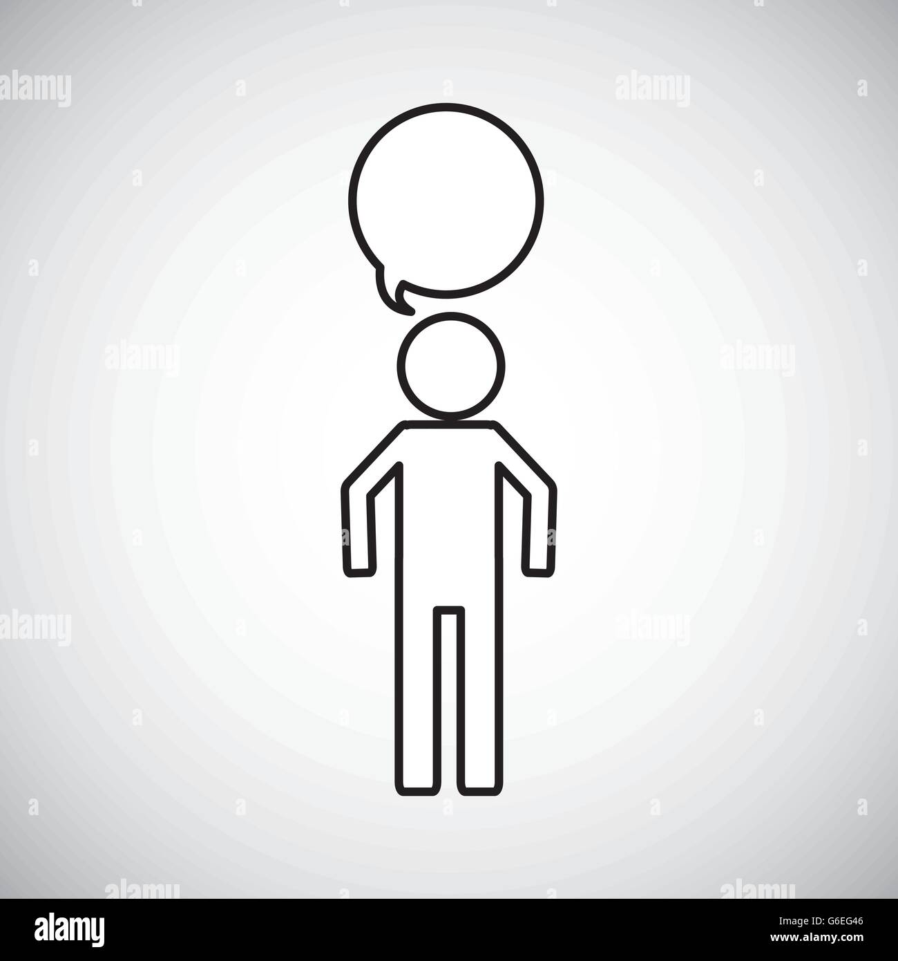 people icon with bubble speech Stock Vector Image & Art - Alamy