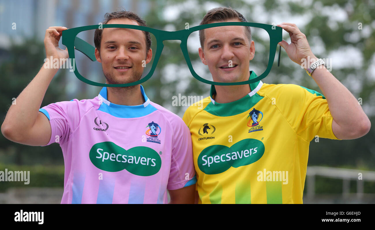 Rugby League Specsavers Launch Referee Kit MediaCity Stock Photo