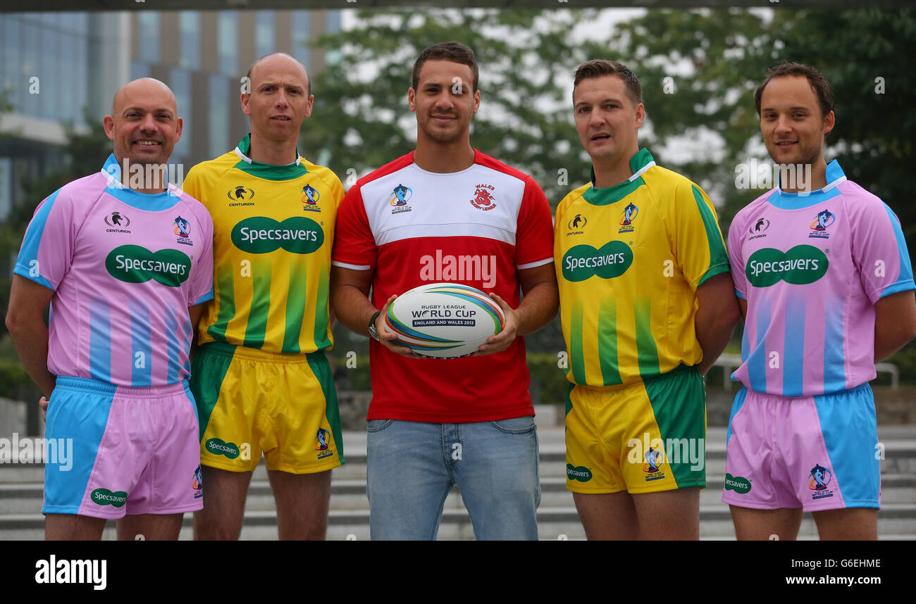 Rugby League Specsavers Launch Referee Kit MediaCity Stock Photo