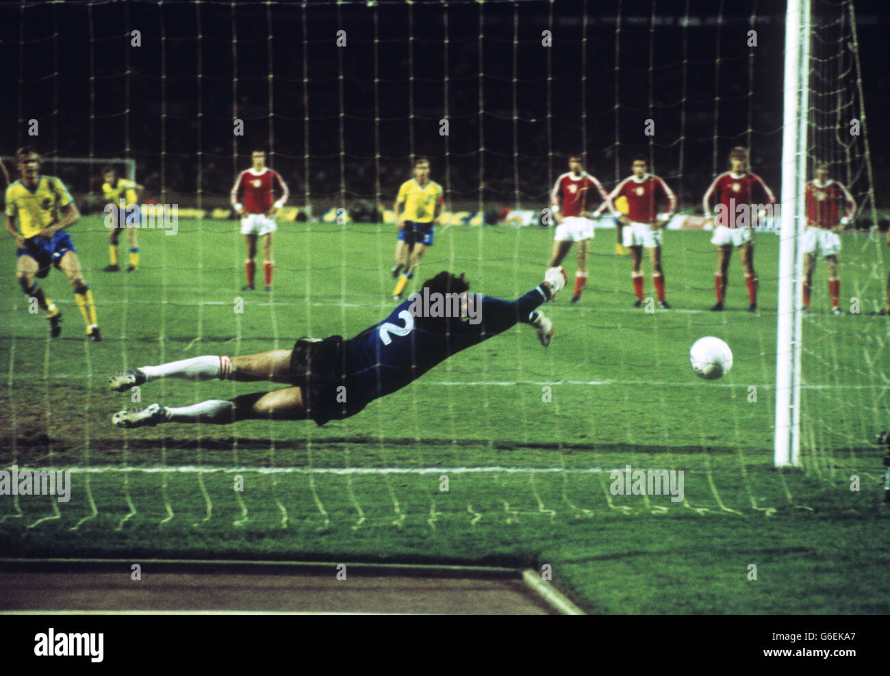 Staffan tapper takes a penalty for sweden hires stock photography and