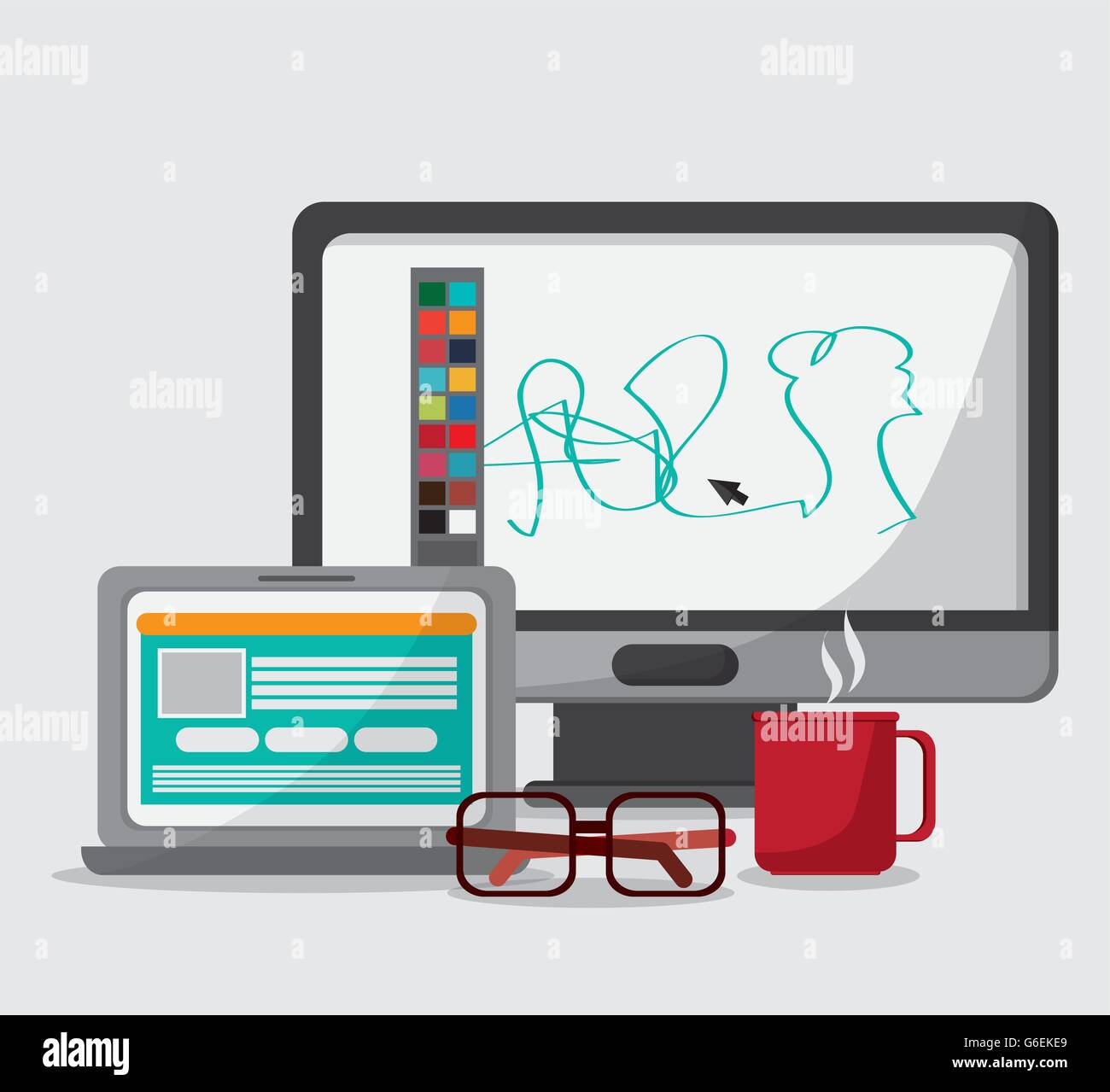 Office icons design Stock Vector Image & Art - Alamy