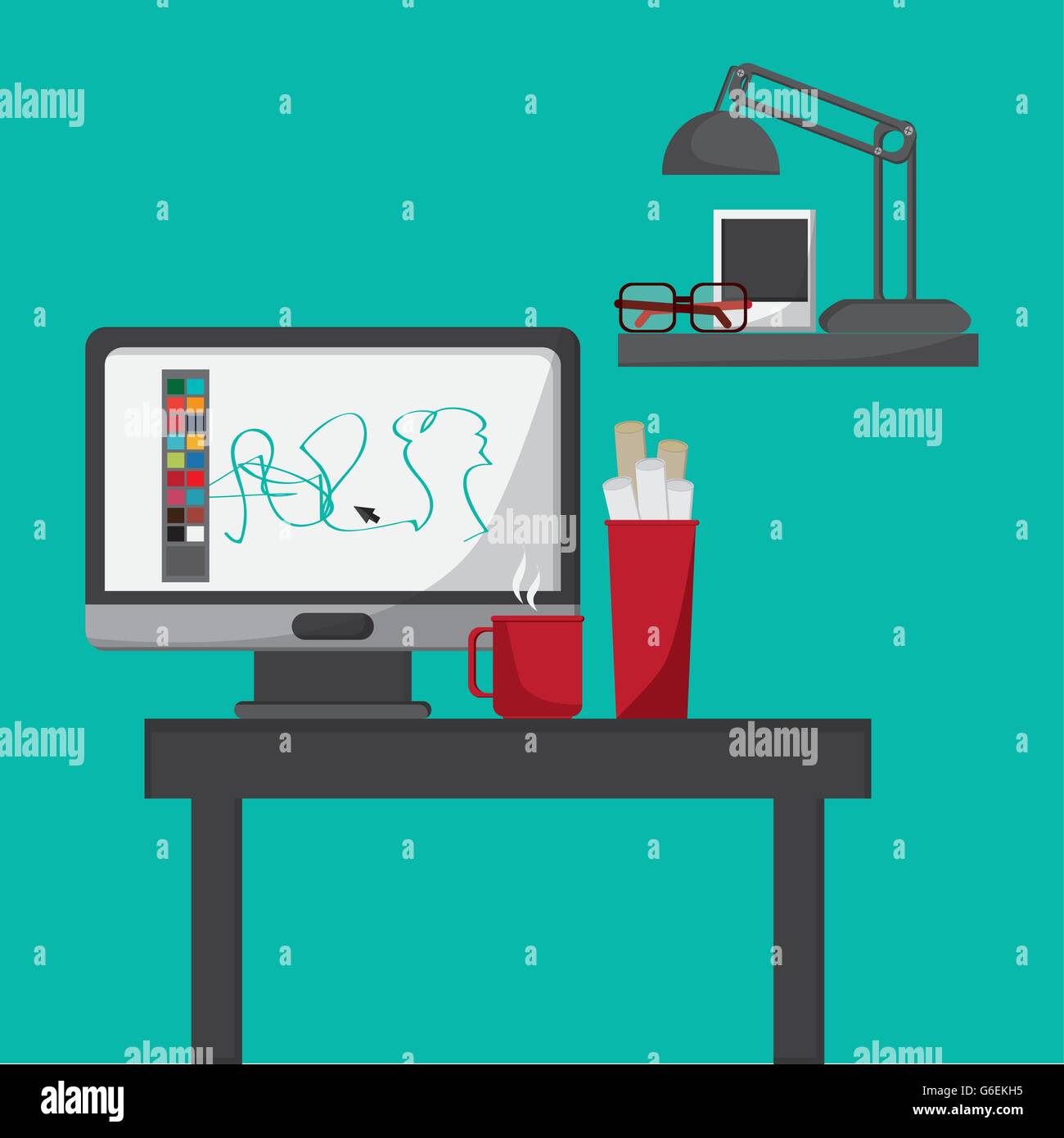Office icons design Stock Vector Image & Art - Alamy