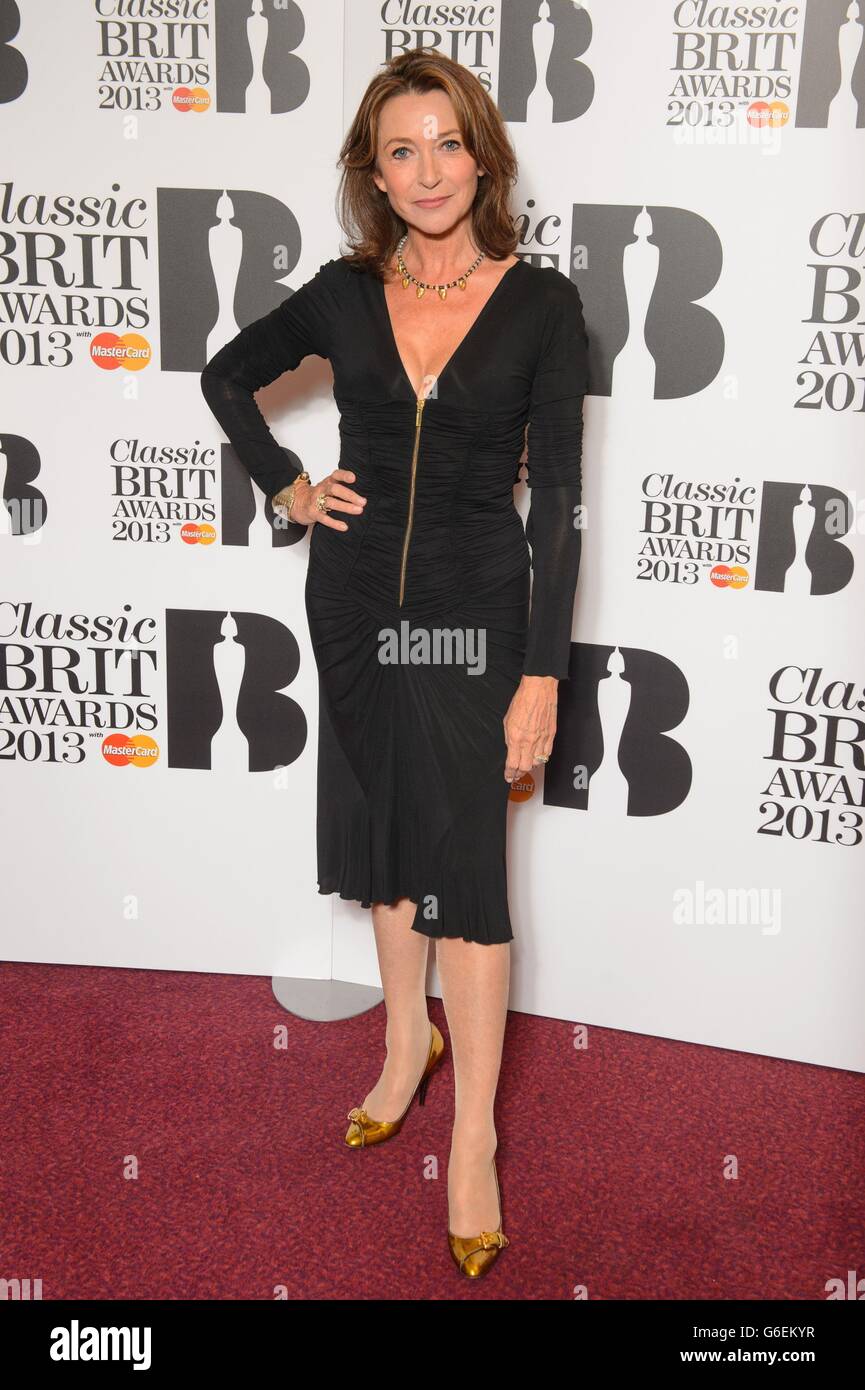 Classic BRIT Awards 2013 - London. Cherie Lunghi in the press room at the Classic Brit Awards 2013, Royal Albert Hall, Kensington Gore, London. Stock Photo