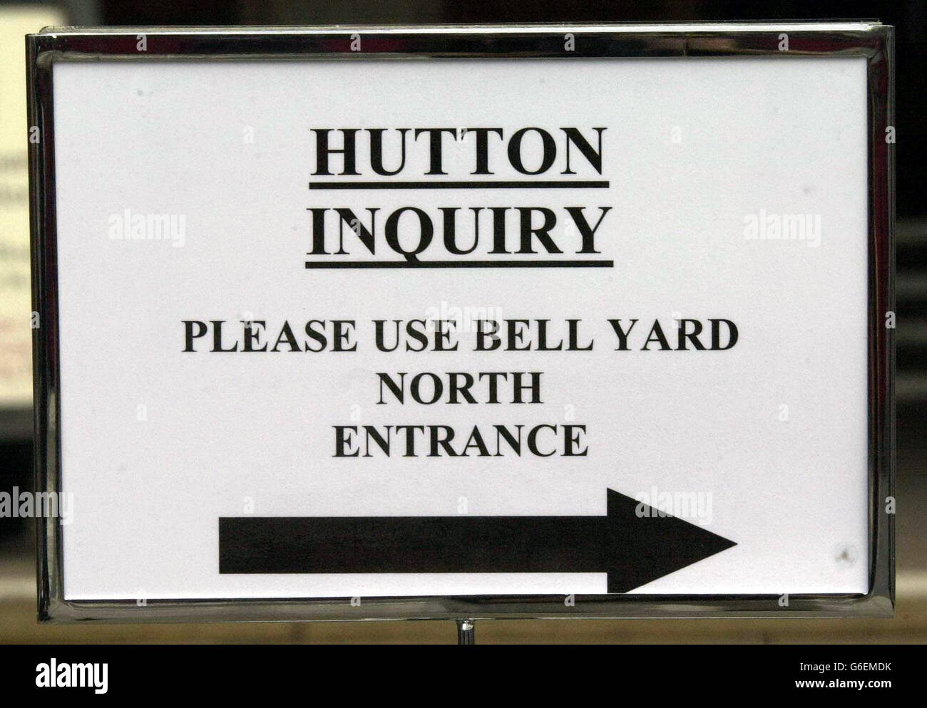 The Hutton Inquiry Stock Photo