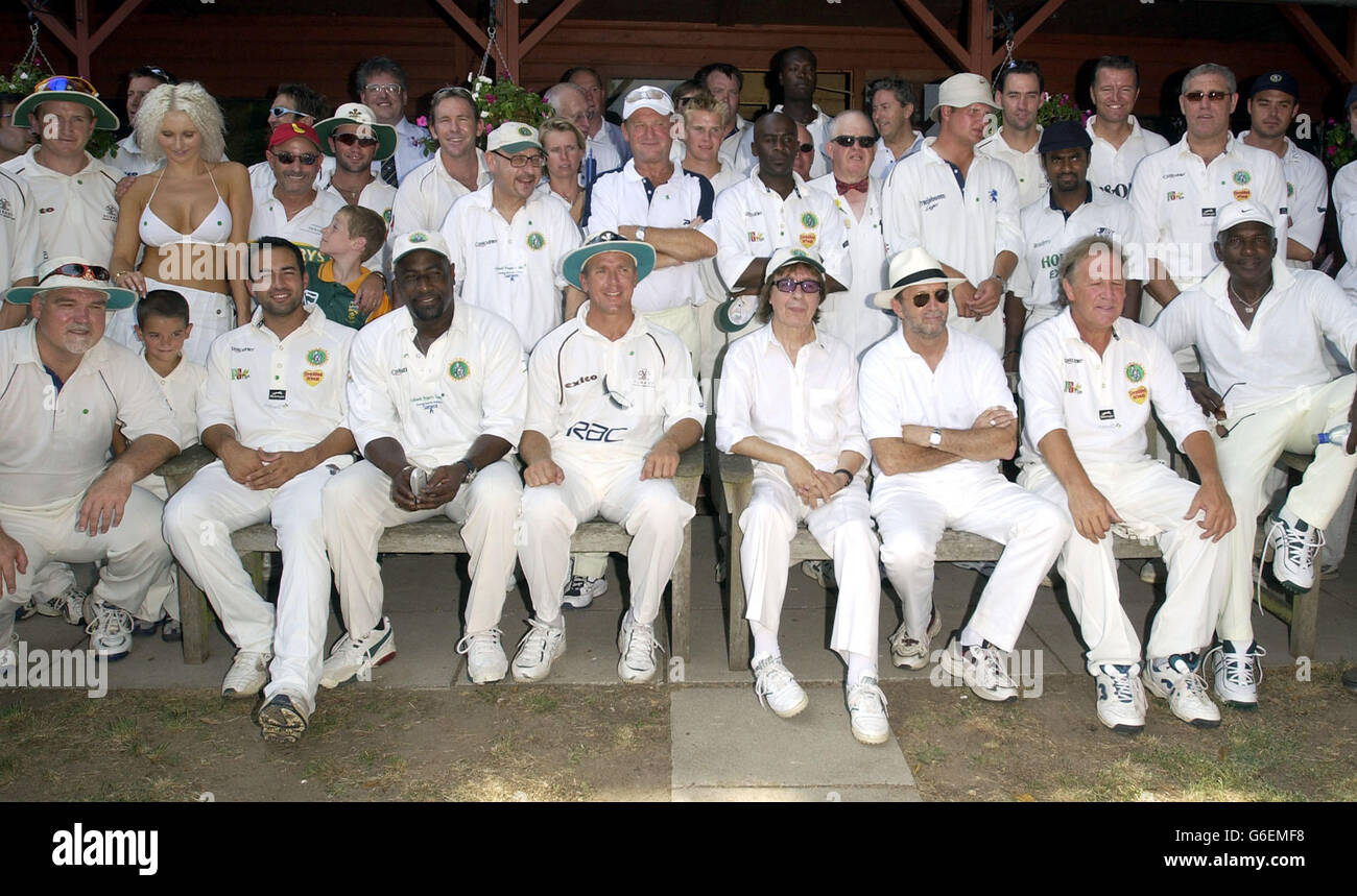 Charity cricket match Stock Photo Alamy