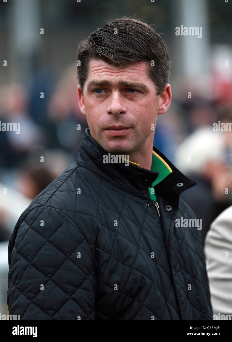 Trainer liem corcoran at chepstow racecourse hires stock photography