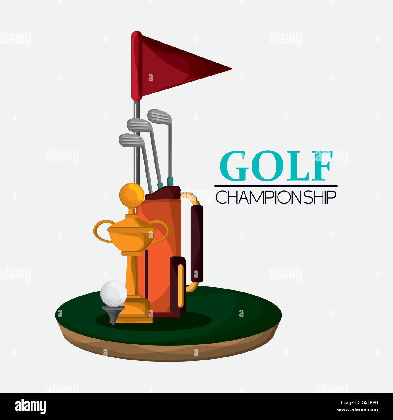 Golf club bag flat Stock Vector Images - Alamy