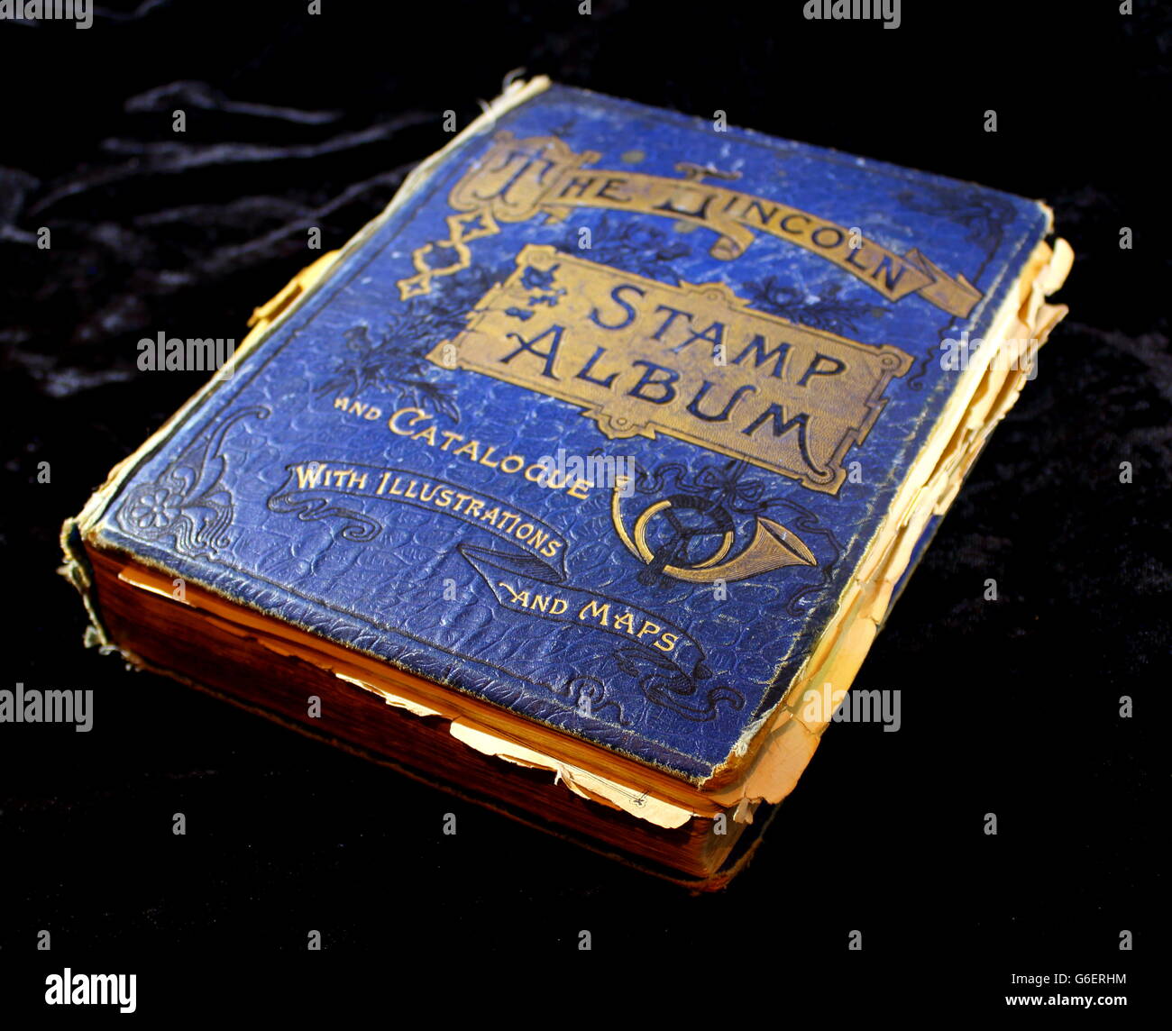 Vintage stamp album Stock Photo Alamy
