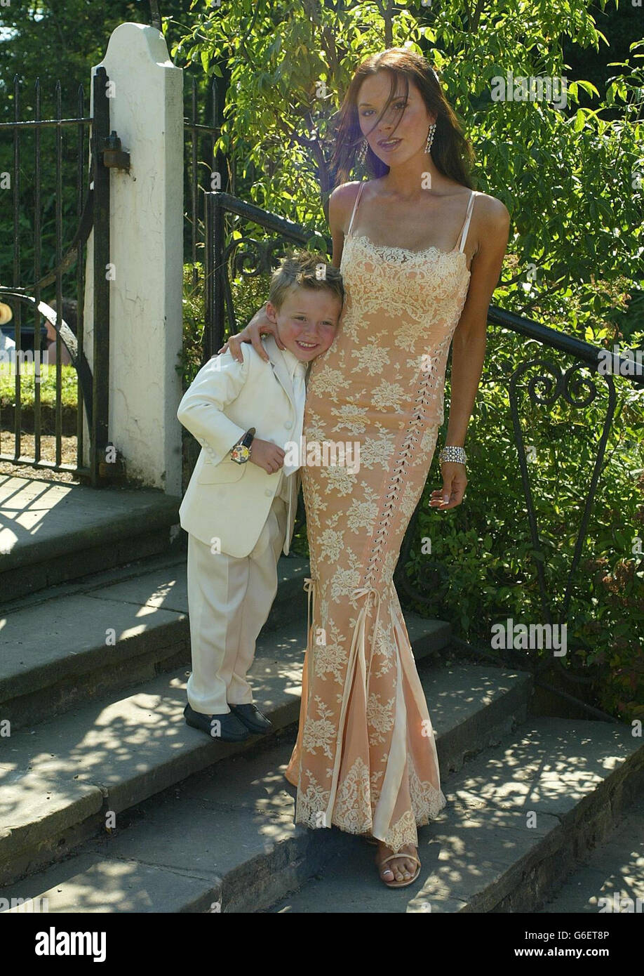 Victoria Beckham Arrives With Her Son Brooklyn At The Wedding Of David Gardner And Ex Hollyoaks 