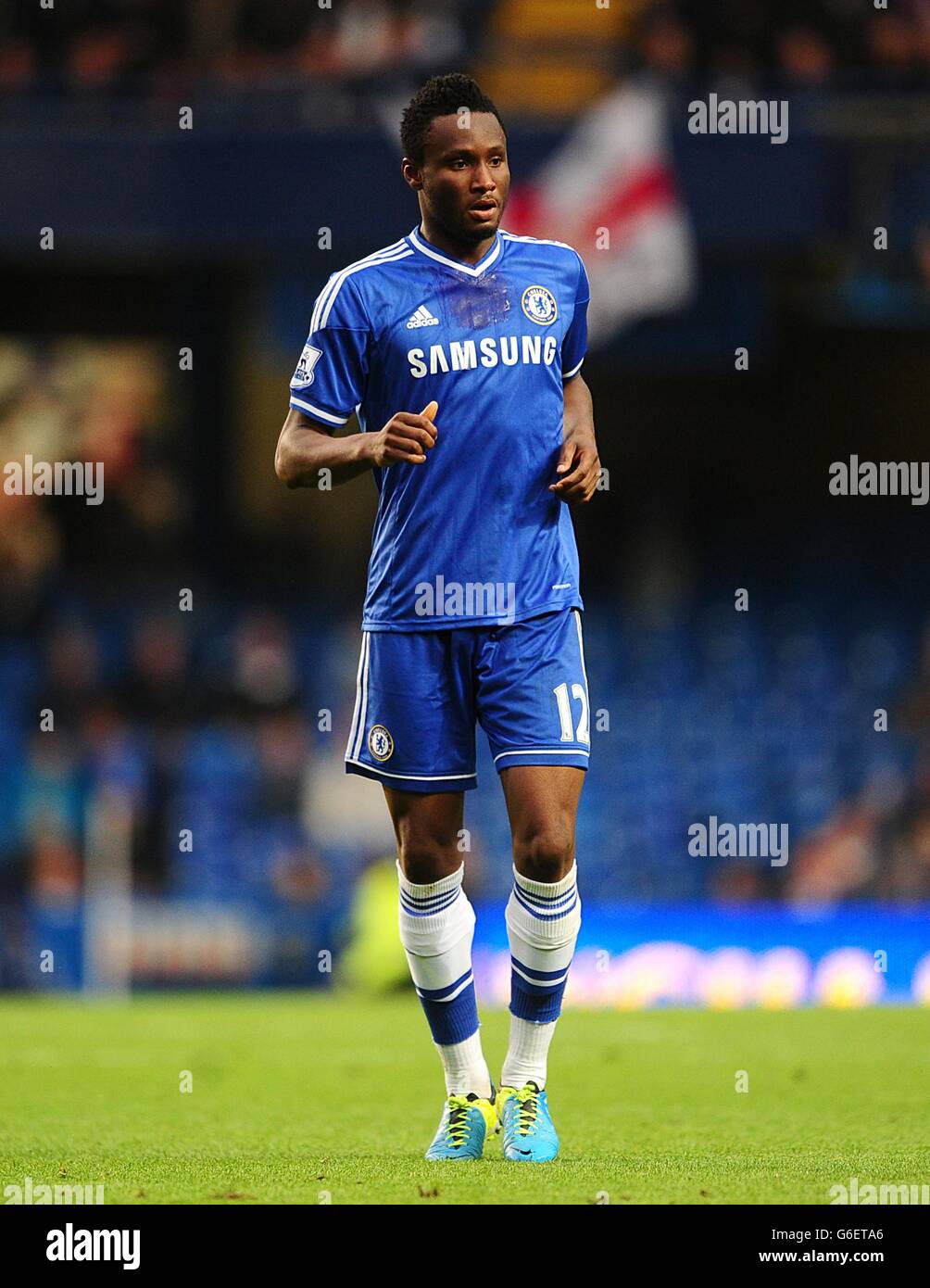 Soccer - Barclays Premier League - Chelsea v Fulham - Stamford Bridge. John Obi Mikel, Chelsea Stock Photo