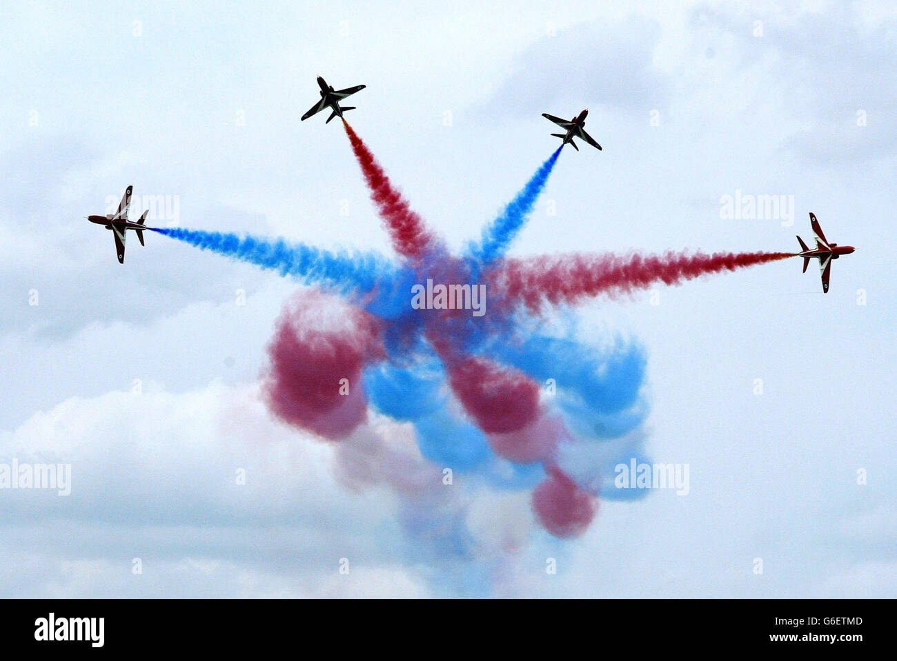 The Red Arrows Fairford Stock Photo