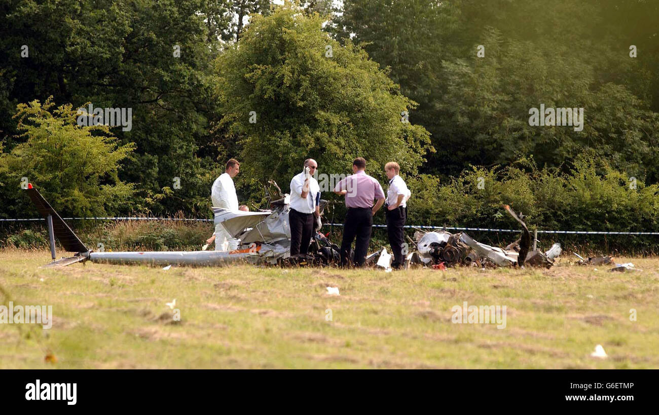 Helicopter crash Sevenoaks Stock Photo Alamy