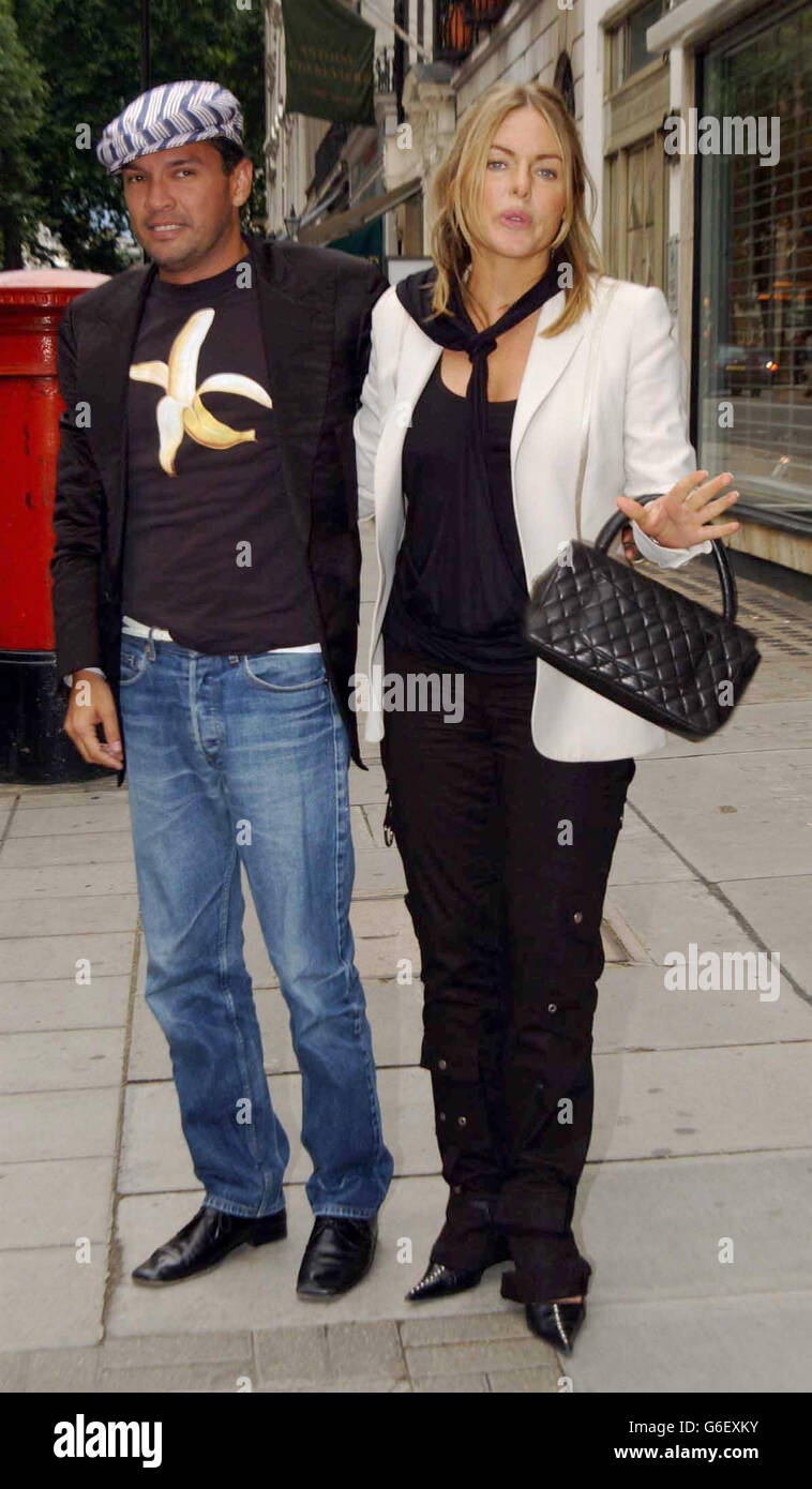 Actress Patsy Kensit and Carlos Mota attending the launch of Stella McCartney's new bespoke service for men and women, at the Stella McCartney store in central London. Stock Photo