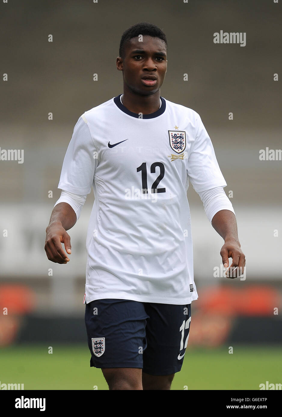 Soccer - International Friendly - England U17s v Italy U17s - Pirelli Stadium. Mandela Egbo, England Stock Photo