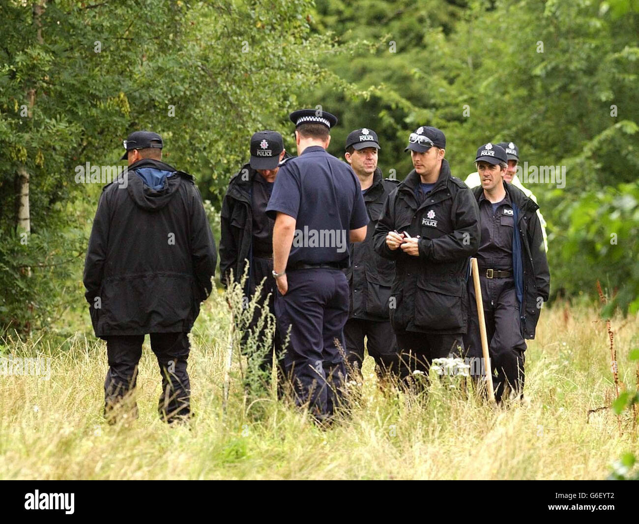 Police prepare to search for clues in Ashford, Kent, in the hunt for the killer of 21-year-old Amanda Champion. Amanda's body was found at the weekend in the Willesborough area of Ashford. Police today identified her as they tried to piece together her last movements. Stock Photo