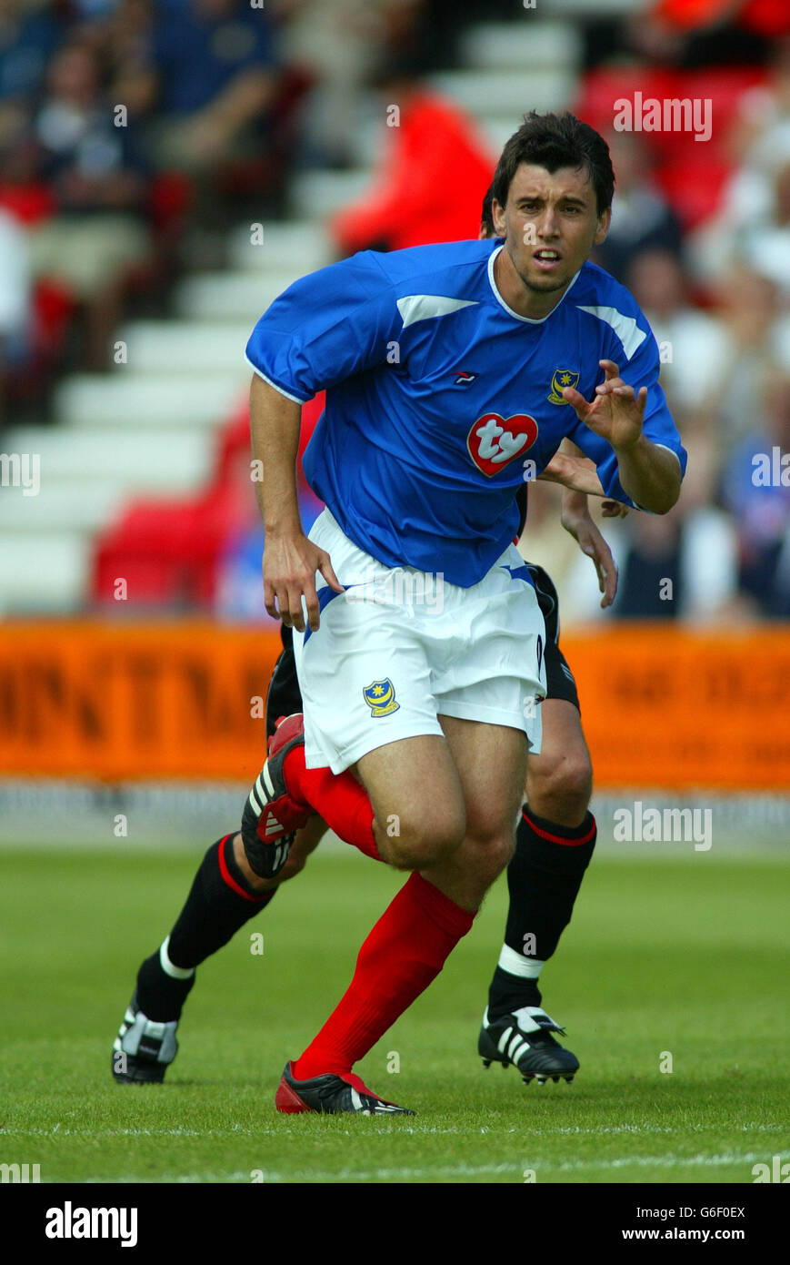 Portsmouth FC player Svetoslav Todorov in action during a pre-season ...