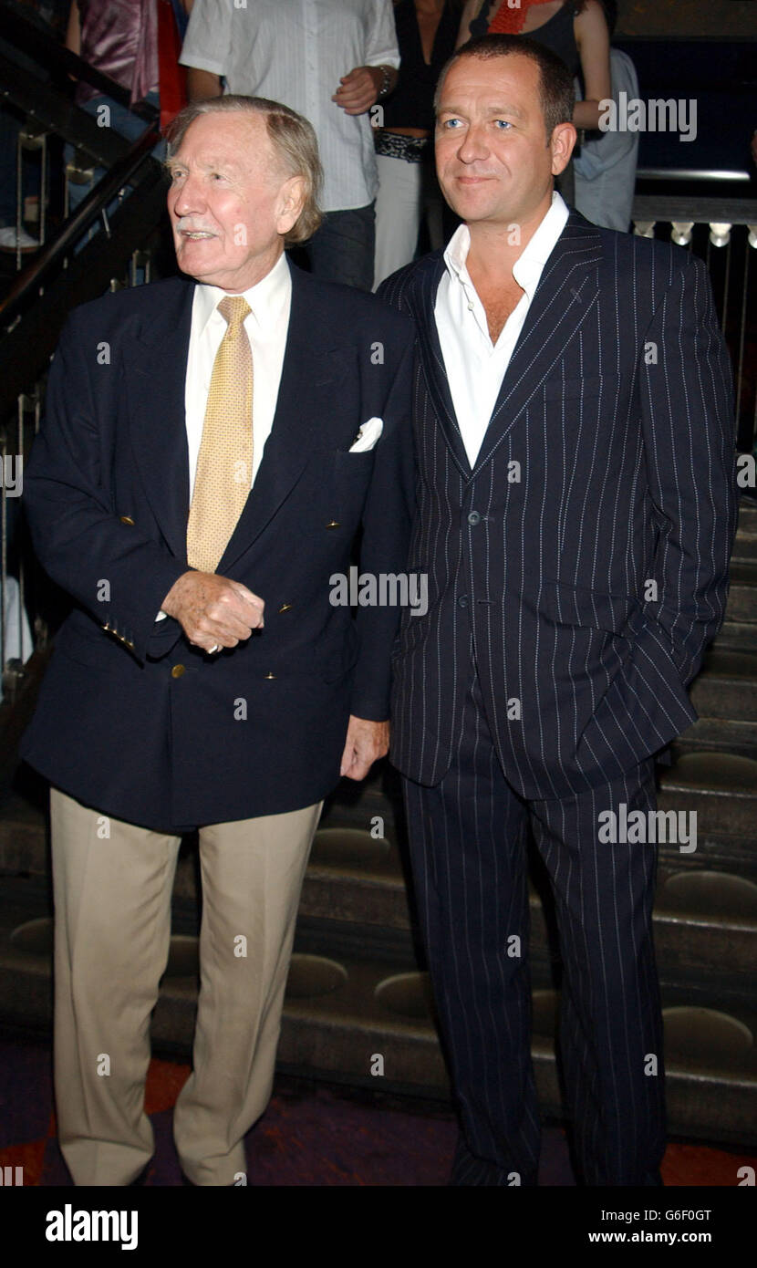 Actors Leslie Phillips and Sean Pertwee arriving for the fifth Rushes Soho Shorts film festival, held at Sound in Leicester Square. Stock Photo