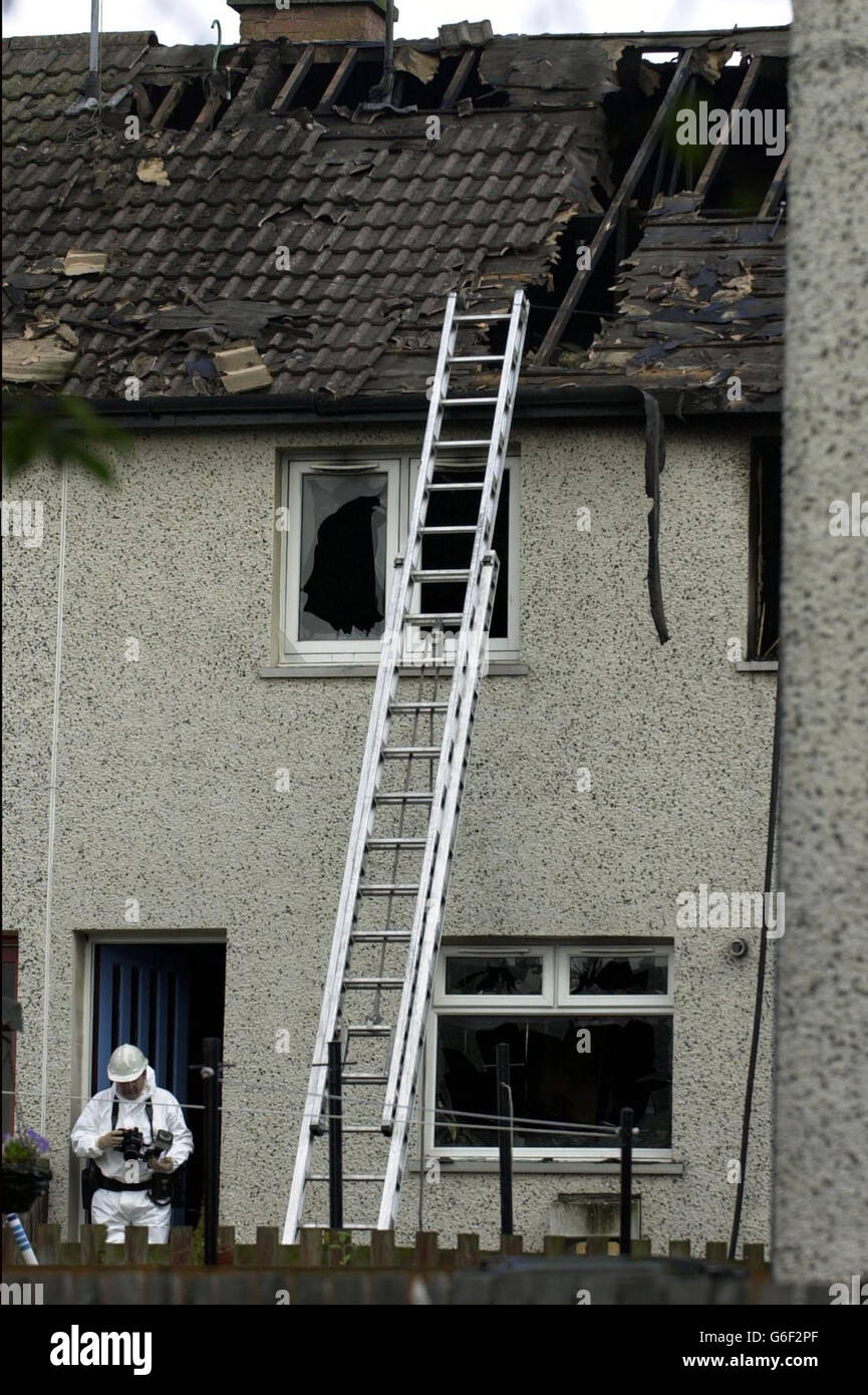 The scene at 44 Falside Terrace, Bathgate, West Lothian, where a woman ...