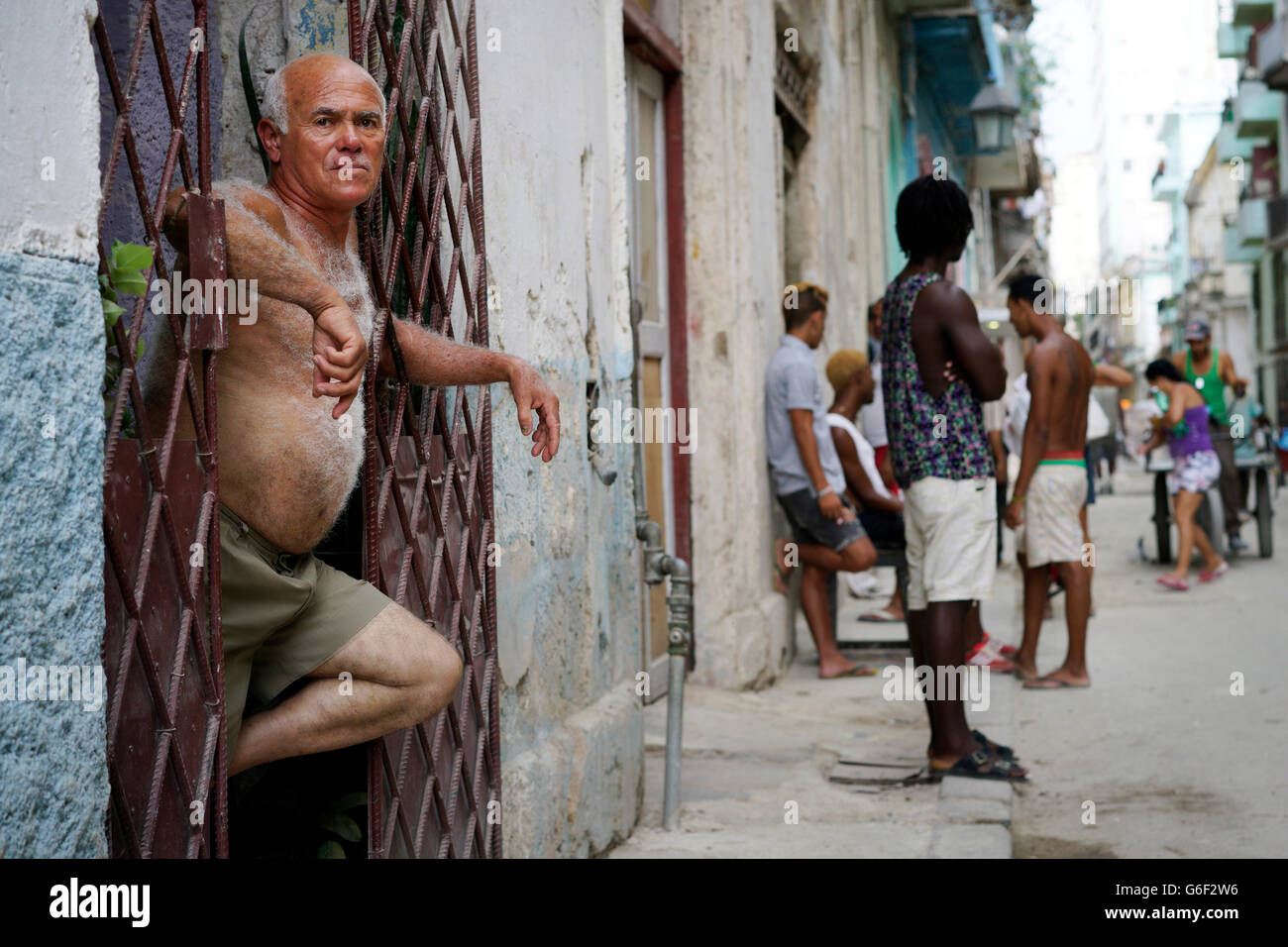 Portrait of a local man in Havana, Cuba Stock Photo