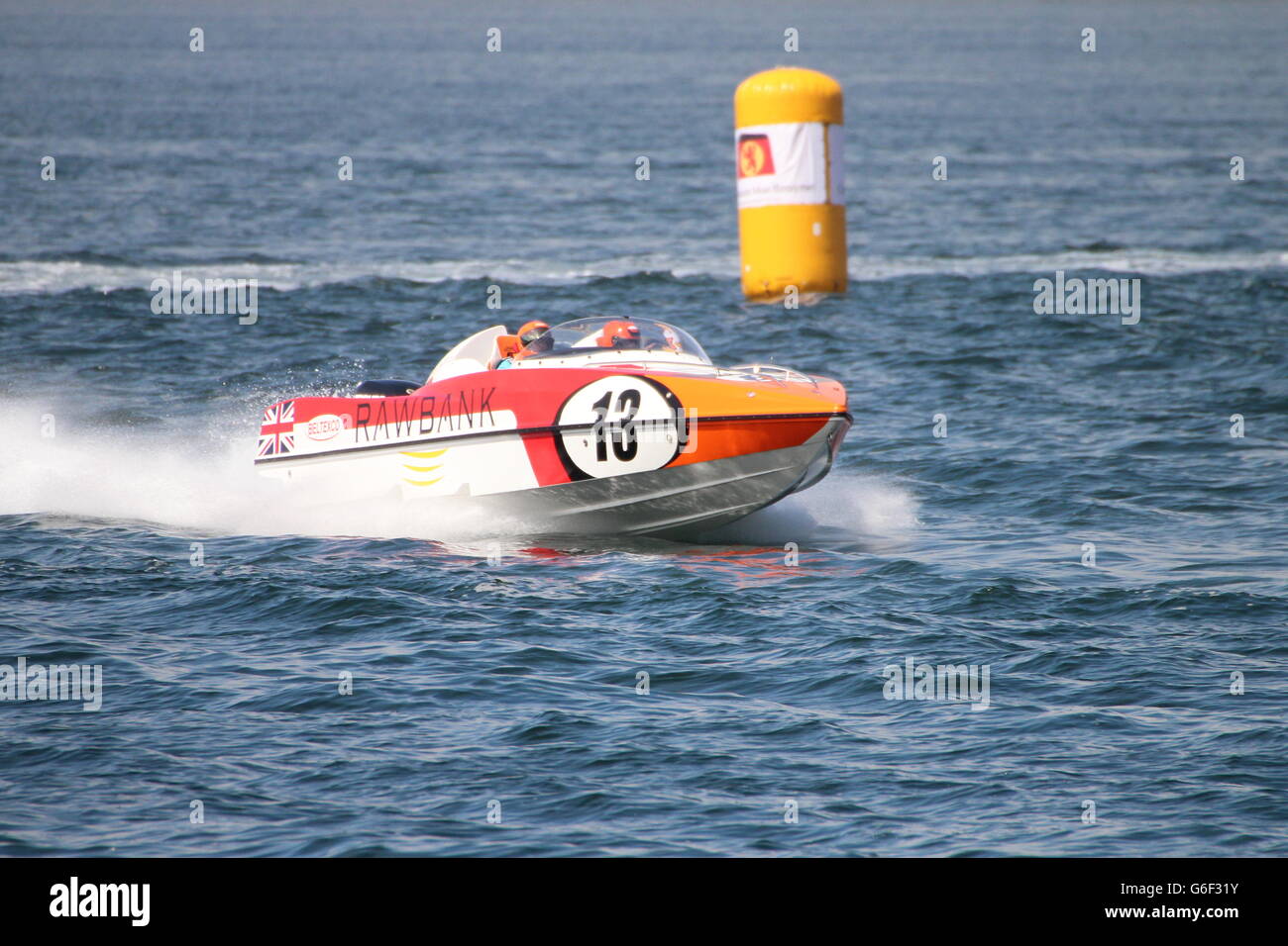 The Rawbank Racing Team during the inaugural Scottish Grand Prix of the Sea, held at Greenock on the Firth of Clyde. Stock Photo