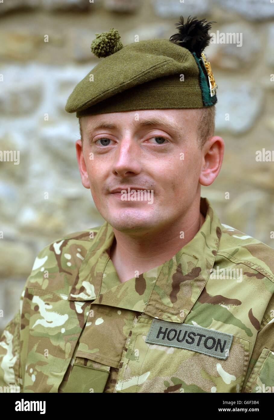 Pte Ryan Houston of the Royal regiment of Scotland who has been mentioned in despatches ahead of the full Operational Honours List 41 that will be published in the London Gazette on Friday. Stock Photo