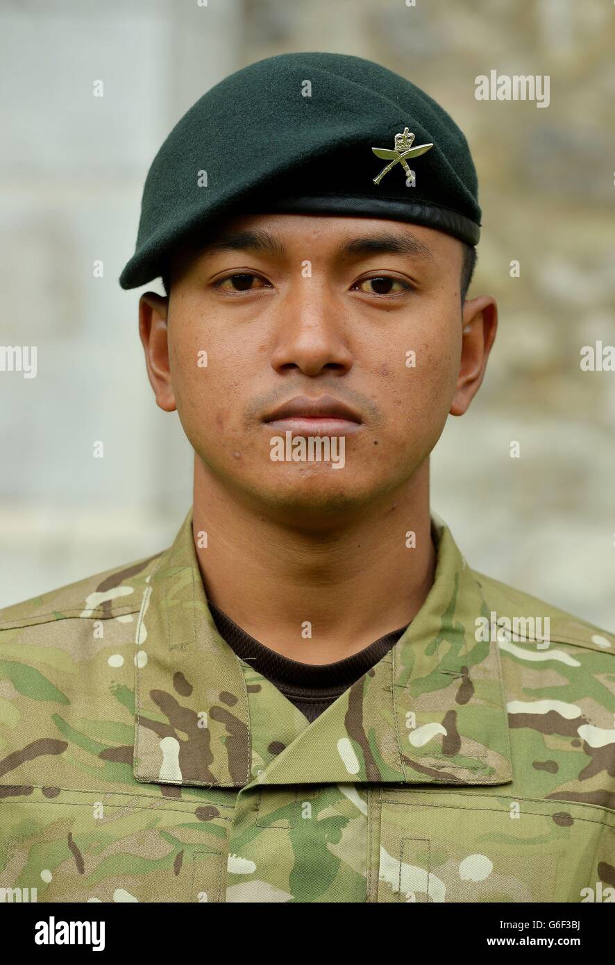 Rifleman Tuljung Gurung of the Royal Gurkha Rifles who has been awarded an MC (military cross) ahead of the full Operational Honours List 41 that will be published in the London Gazette on Friday. Stock Photo