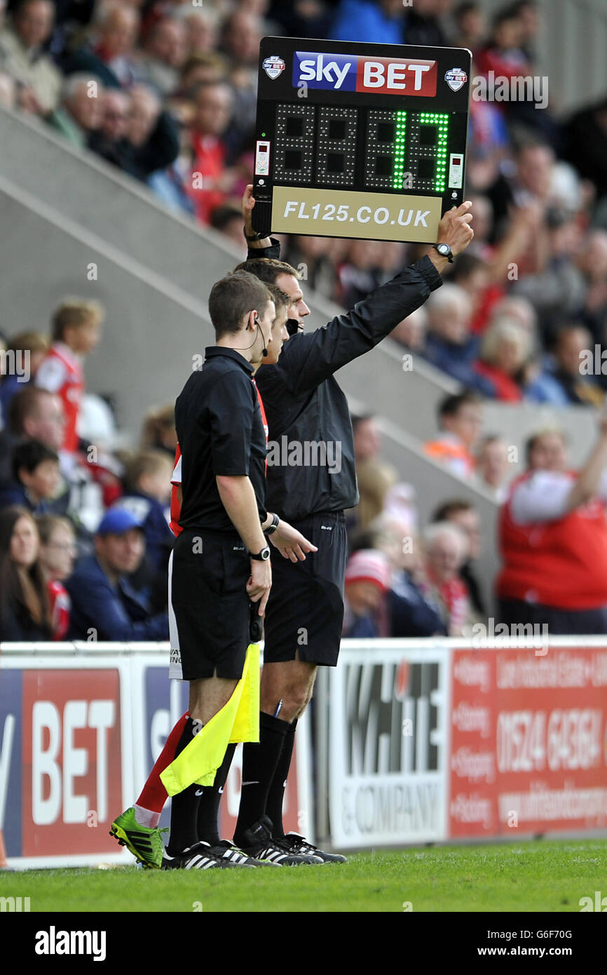 Soccer Sky Bet League Two Morecambe v Chesterfield Globe Arena