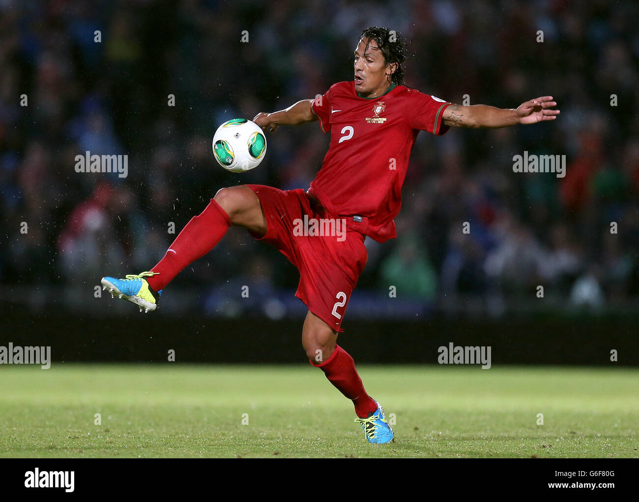 Soccer - 2014 World Cup Qualifier - Europe - Group F - Northern Ireland v Portugal - Windsor Park. Portugal's Bruno Alves in action Stock Photo