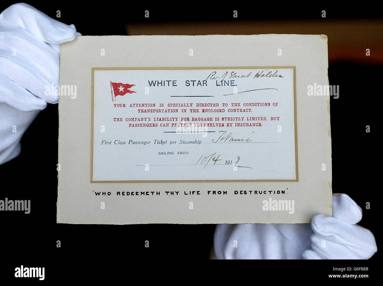 Titanic ticket hires stock photography and images Alamy