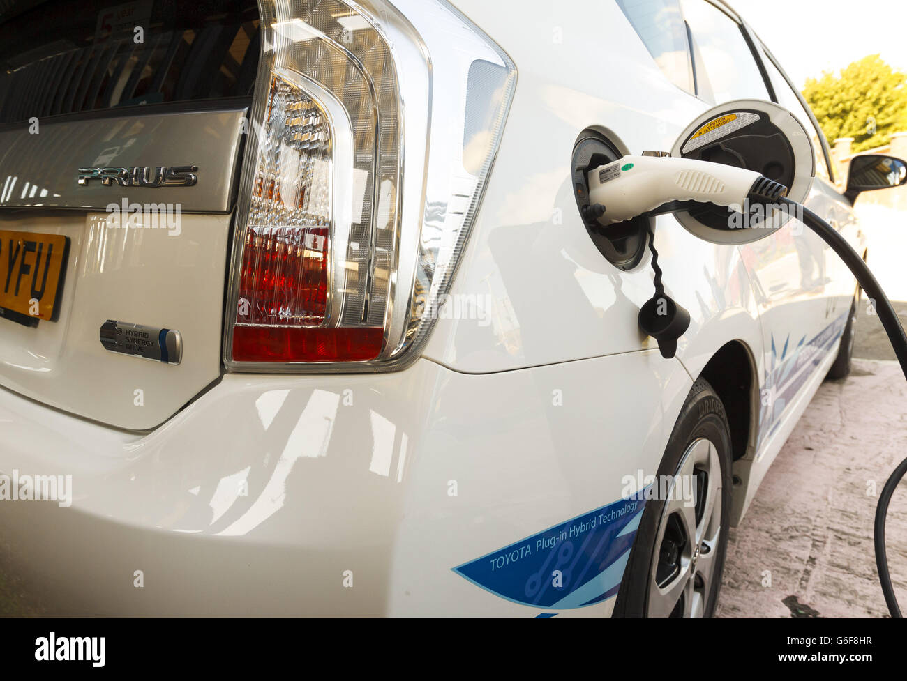 A new Toyota Prius given on loan to Co Wheels car club at Lewes railway