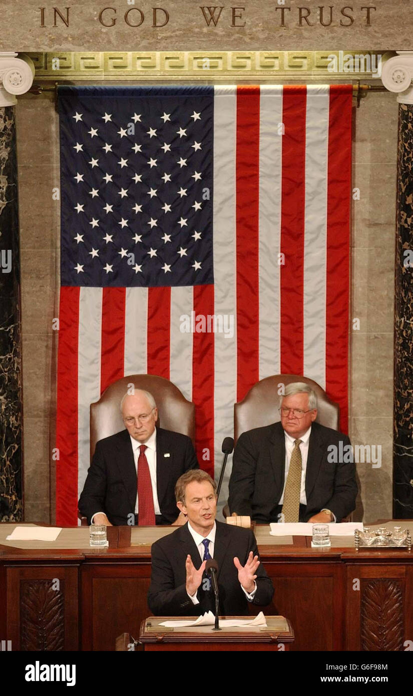 Tony Blair Congress speech Stock Photo - Alamy