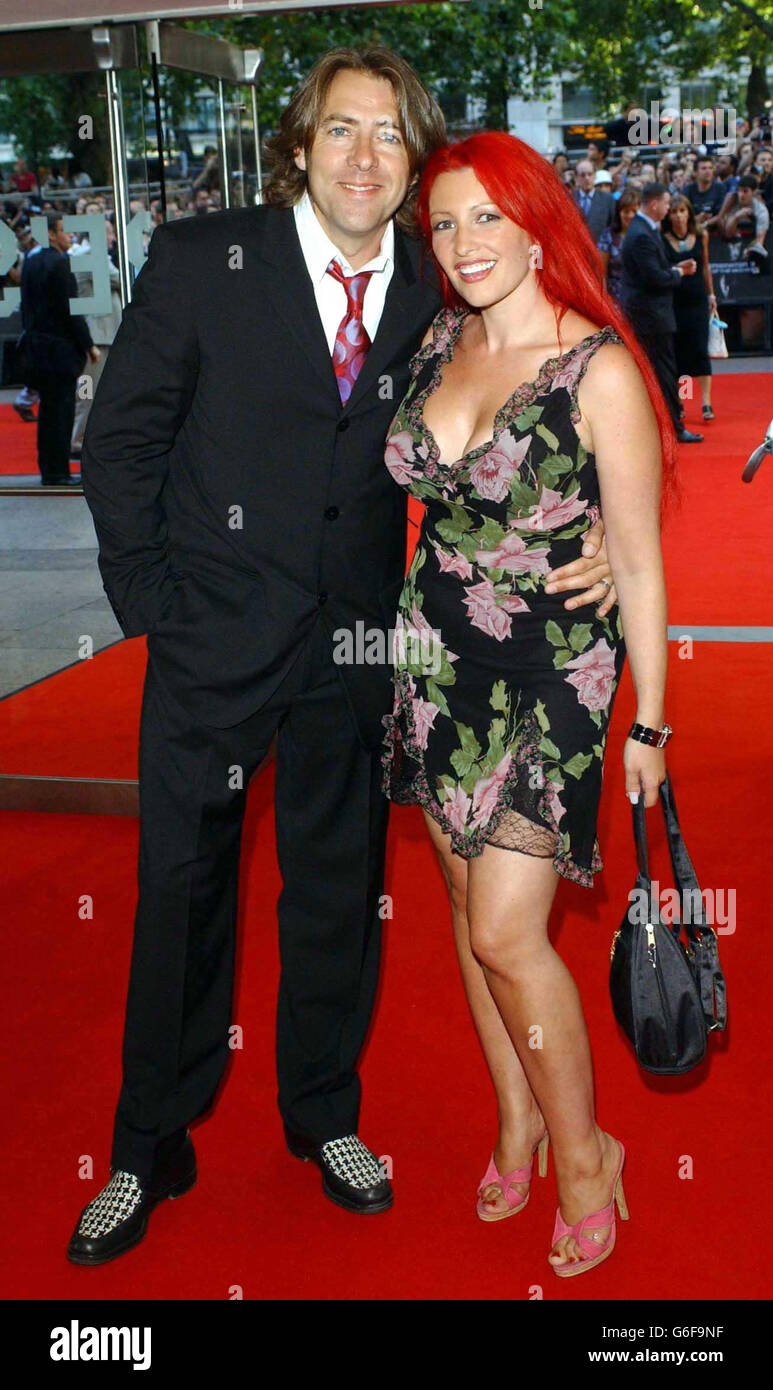 Jonathan Ross and wife Jane Goldman, arriving at The Odeon Leicester Square, for the premiere of Terminator 3: Rise of the Machines. Stock Photo