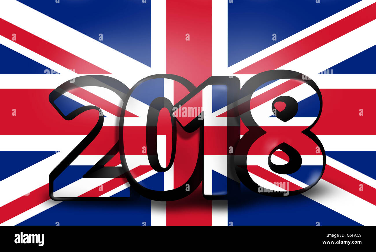 United Kingdom 2018 Big Bold Font 3d Render Illustration Stock Photo United kingdom 2018 big bold font 3d render illustration stock photo