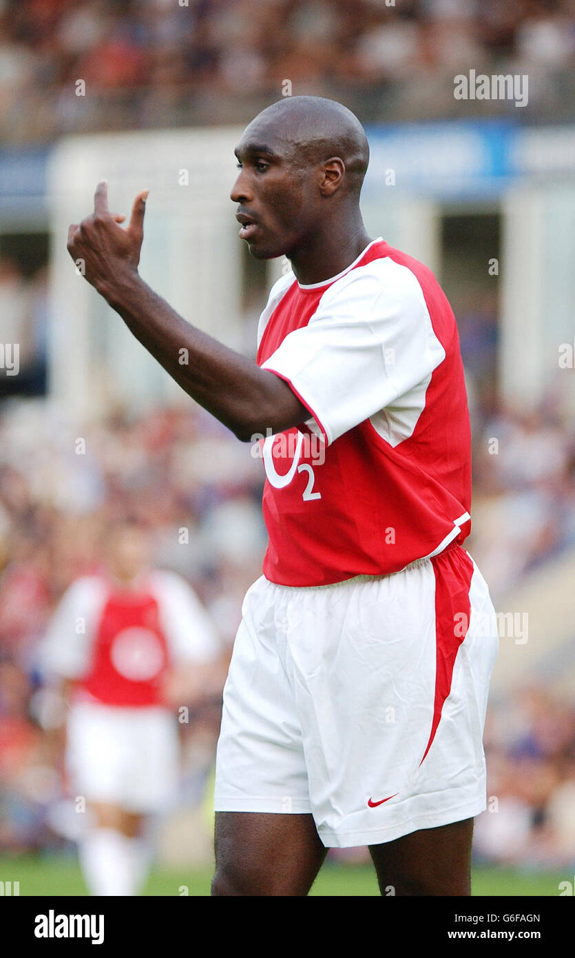 Arsenal defender Sol Campbell in action during the pre-season friendly between Peterborough United and Arsenal at London Road. Stock Photo
