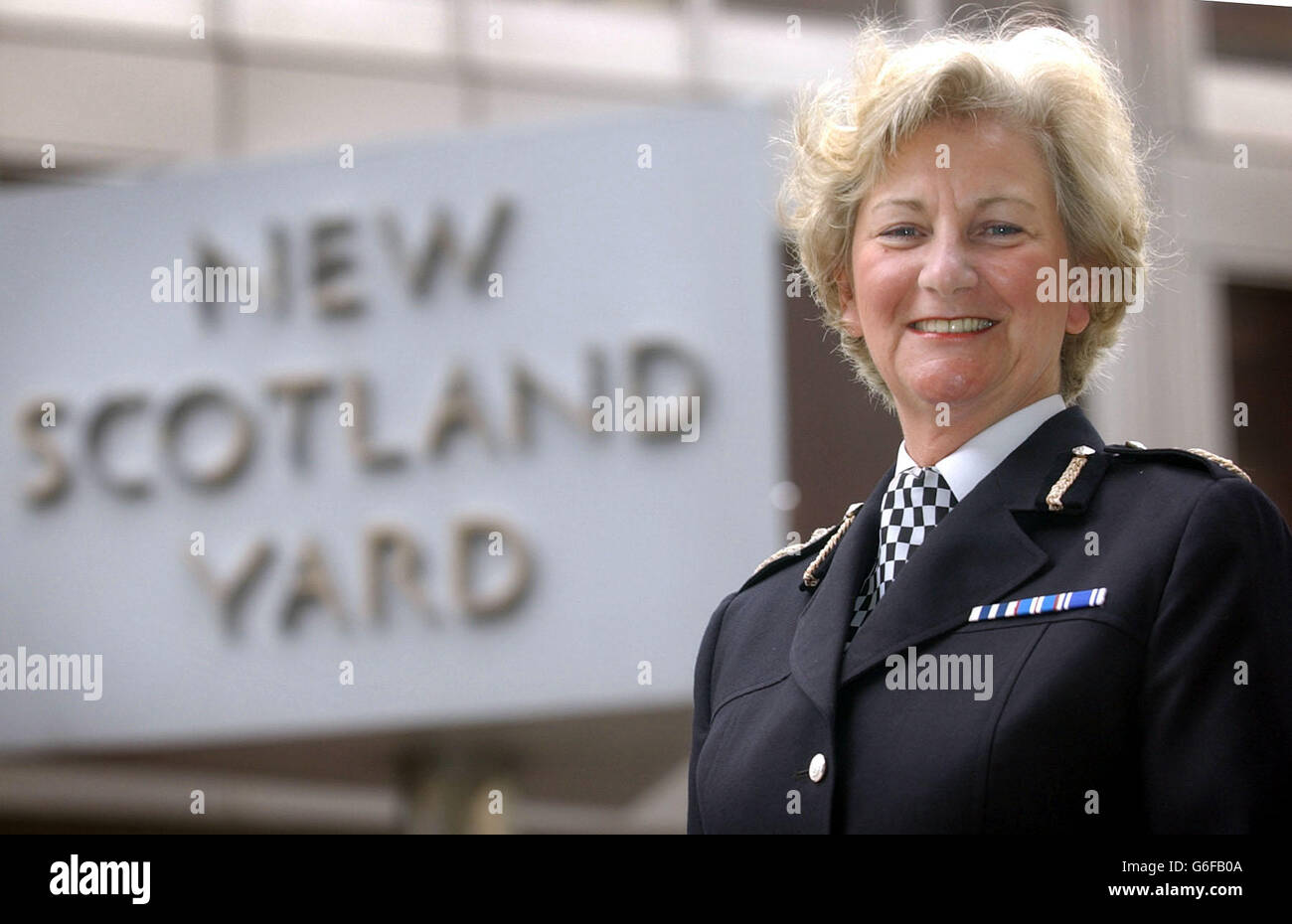 Barbara Wilding at New Scotland Yard in London Stock Photo
