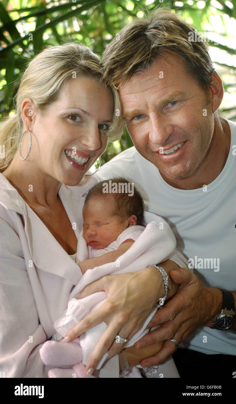 Nick Faldo becomes a father Stock Photo - Alamy
