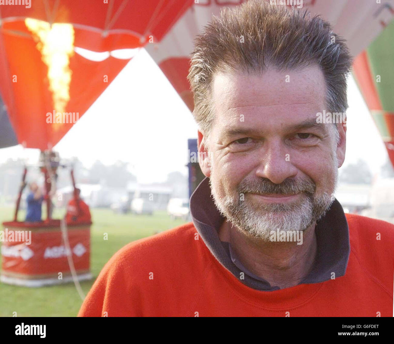 Stunt pilot Ian Ashpole from RossonWye after passing time swinging by