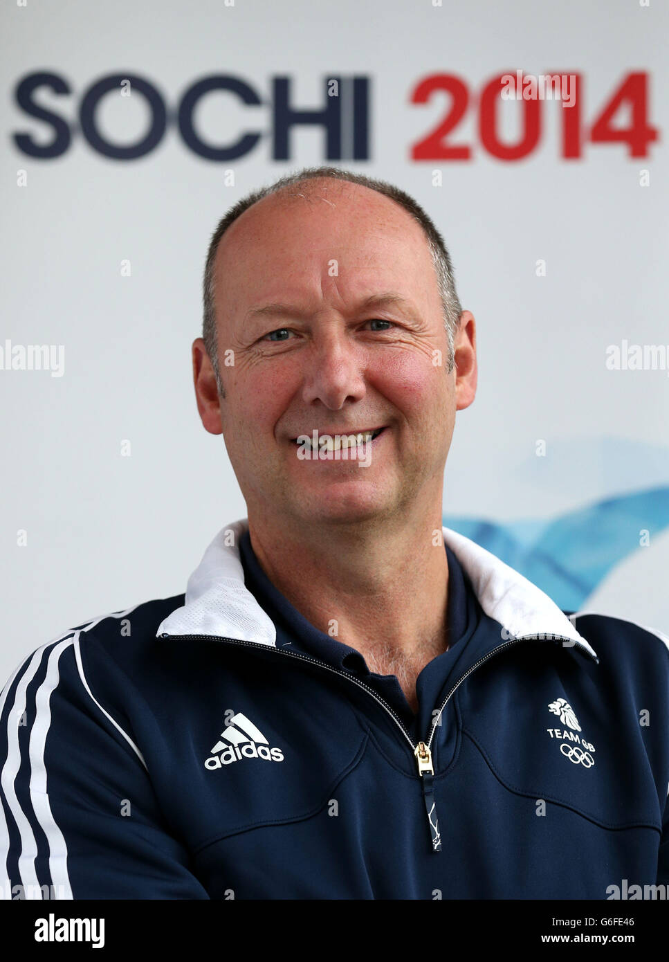 Sochi 2014 Chef De Mission Mike Hay during the announcement of the athletes selected to Team GB Mens Curling Team for the Sochi 2014 Olympic Winter Games at Stirling Sports Village, Stirling. Stock Photo