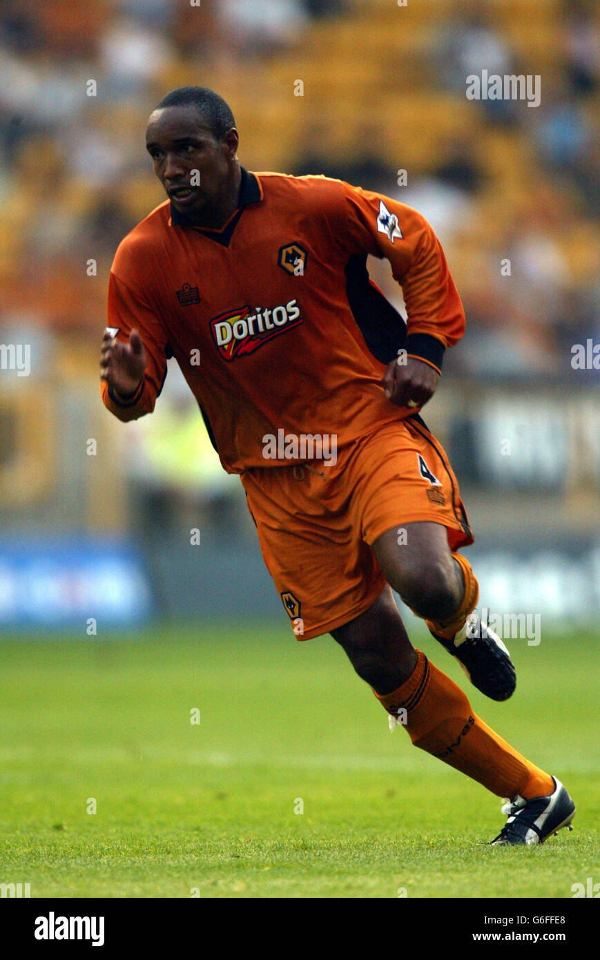 Paul Ince in action for Wolves during their pre-season friendly match against Boavista of Portugal, at their Molineux stadium, Wolverhampton.3F4D9497.JPG Stock Photo