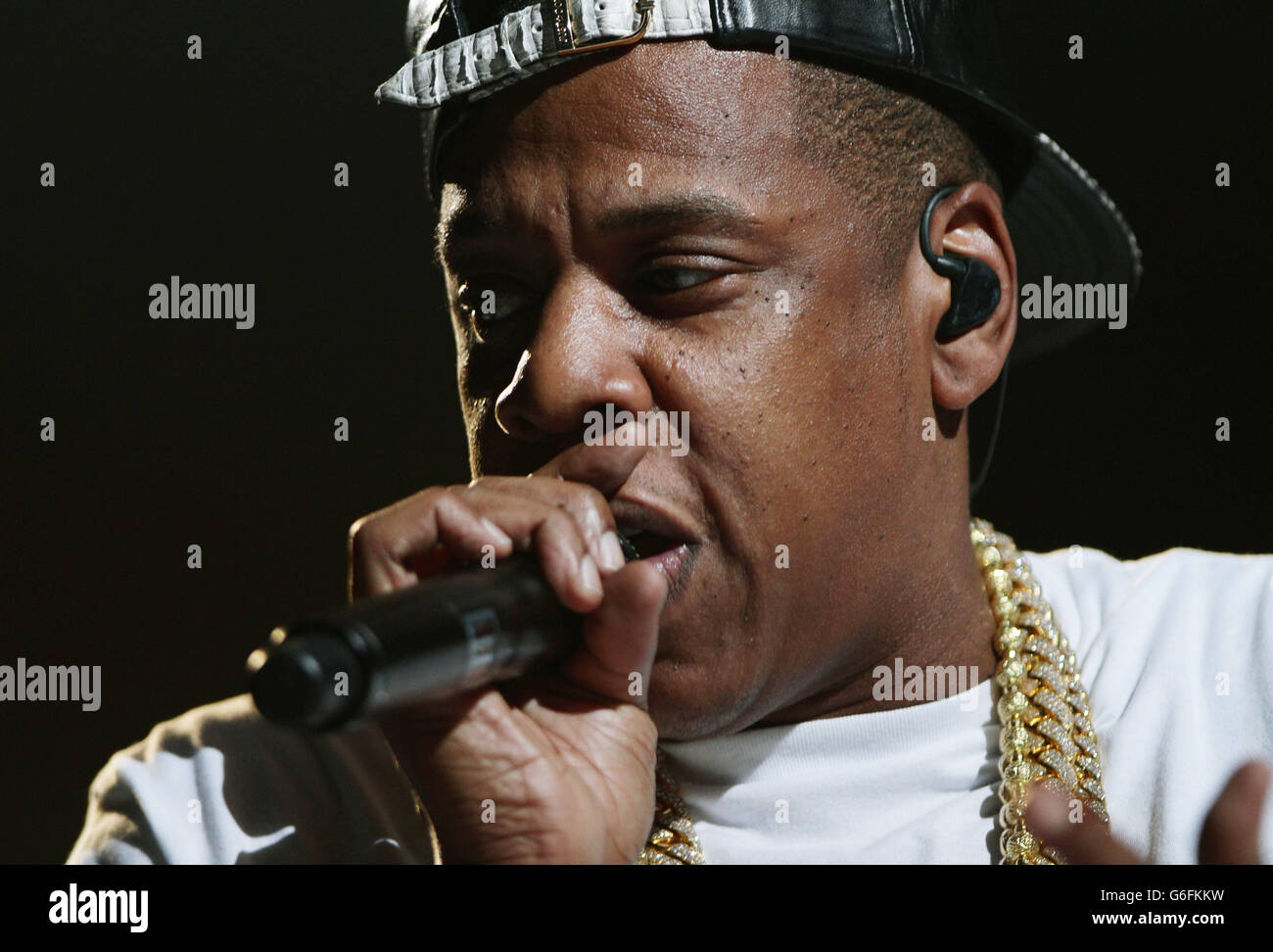 Jay Z performs at The O2 Arena, London as part of his Magna Carter World Tour. Stock Photo