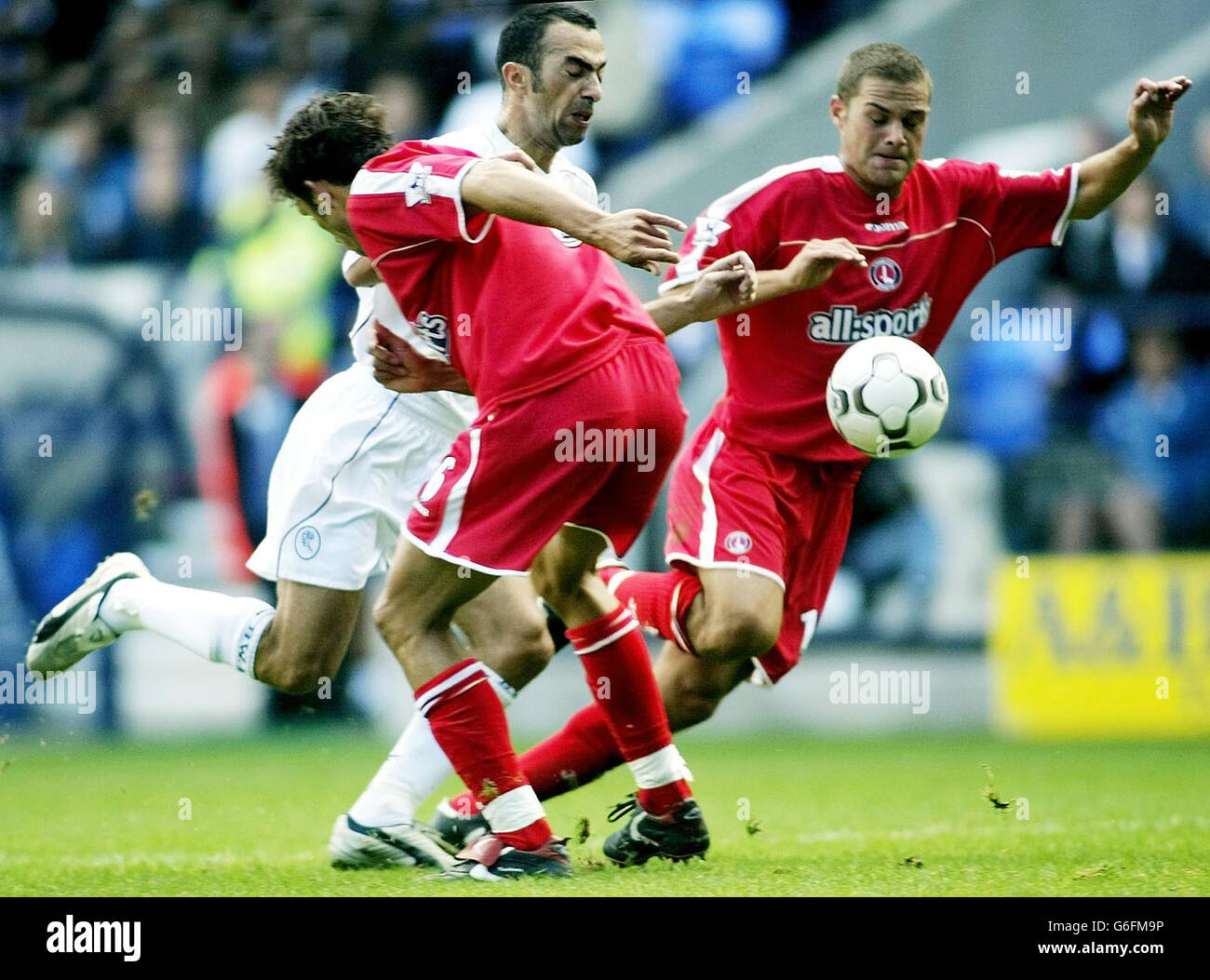 Bolton Wanderers' Youri Djorkaeff tries to go past Charlton Athletic's