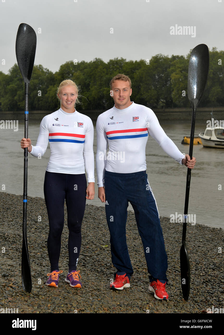 Rowing Team GB Canoeing Kit Launch The Embankment Studios Stock