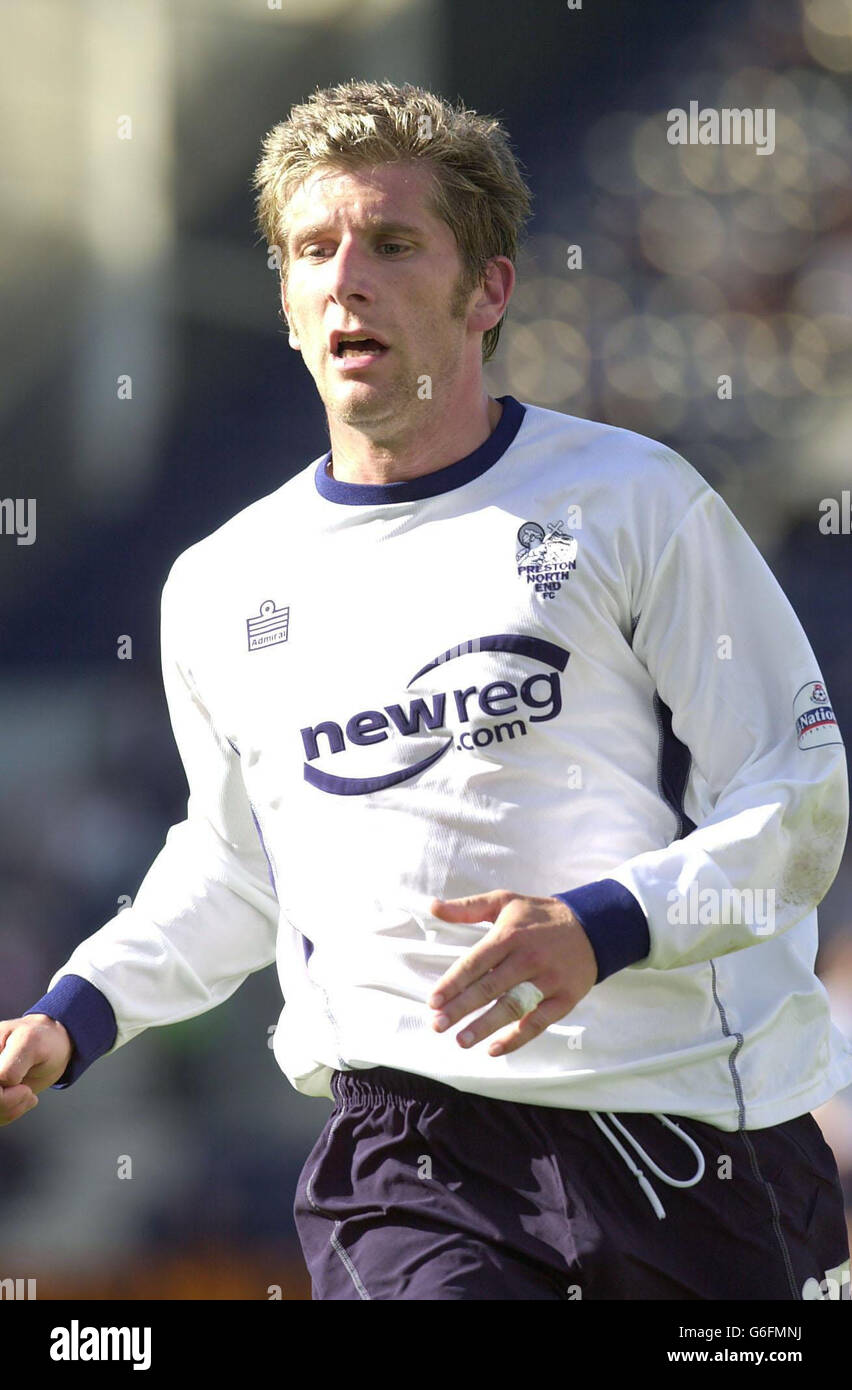 Richard Cresswell in action for Preston North End against Stoke City. NO UNOFFICIAL CLUB WEBSITE USE. Stock Photo